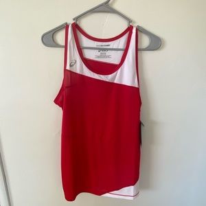 Asics sports red shirt size medium